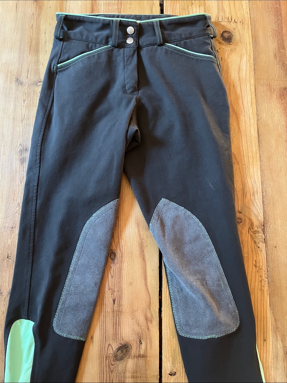 DOVER SADDLERY 24 Black Mint Wellesley Riding Breeches Pants Equestrian